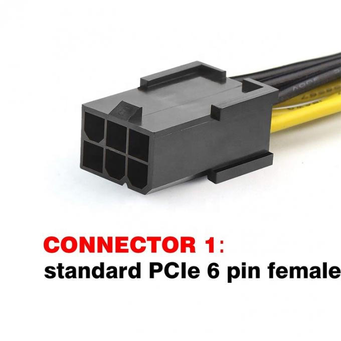 PCI-E 6ピンから6ピン 男性から女性GPU ATXビデオグラフィックカード PCIE PCI エクスプレス電源ケーブル 2
