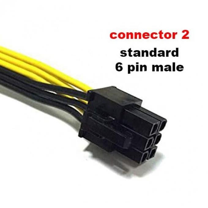 PCI-E 6ピンから6ピン 男性から女性GPU ATXビデオグラフィックカード PCIE PCI エクスプレス電源ケーブル 1