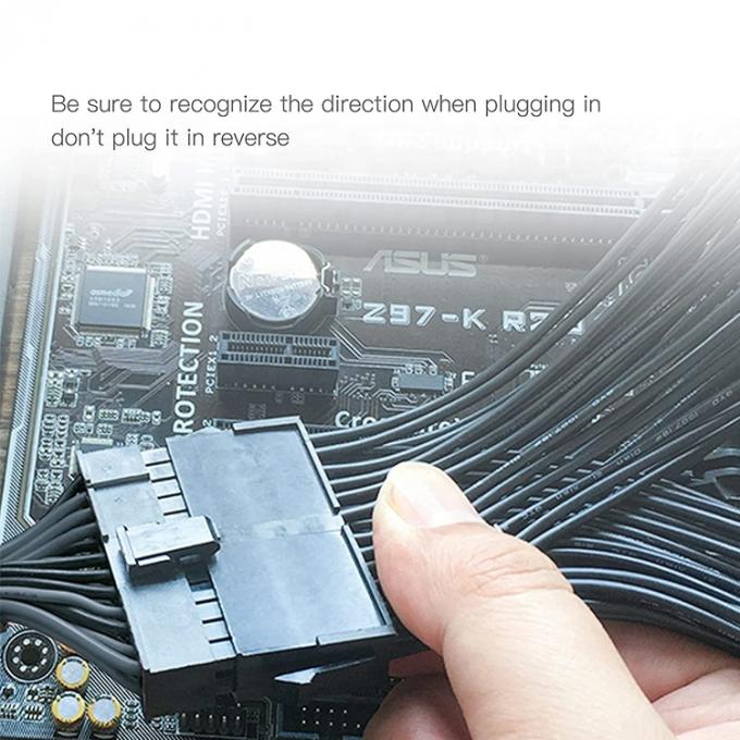 PSU 24 PIN 女性からダブル 20 4 24 PIN 男性 ATX マイニング マザーボード拡張ケーブル 3