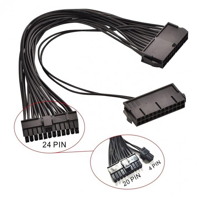 PSU 24 PIN 女性からダブル 20 4 24 PIN 男性 ATX マイニング マザーボード拡張ケーブル 0