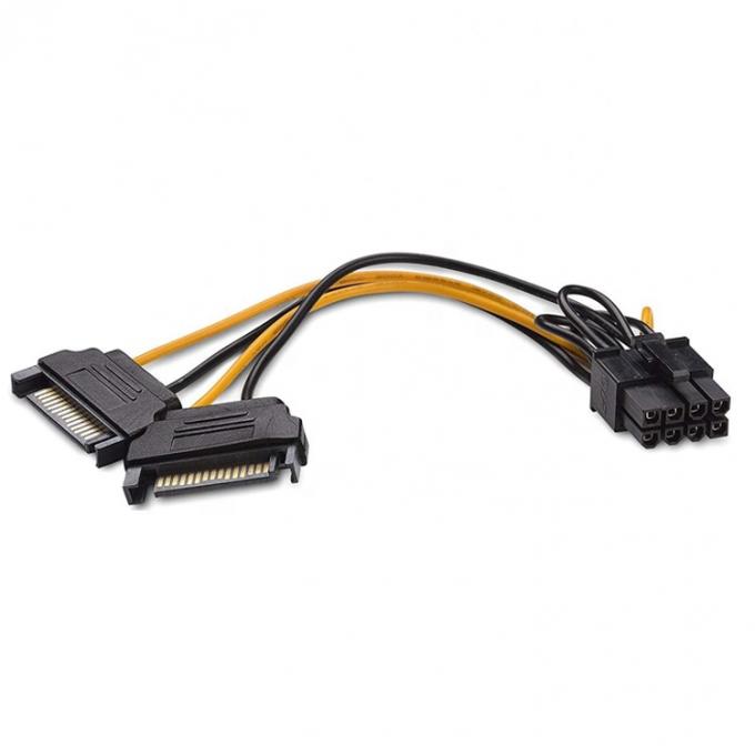スプリッタ 8ピン PCIe エクスプレス 男性からダブル 15ピン Sata 電源アダプタ ATXケーブル 5