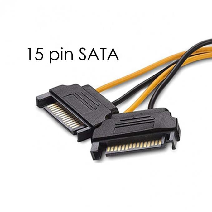 スプリッタ 8ピン PCIe エクスプレス 男性からダブル 15ピン Sata 電源アダプタ ATXケーブル 4
