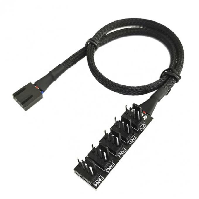 1 から 5 までの方法 4 ピン スプリッタ PWM PC ファンのハブ 電源ケーブル ATX コンピュータケース 4 ピンと 3 ピン 冷却扇風機 5