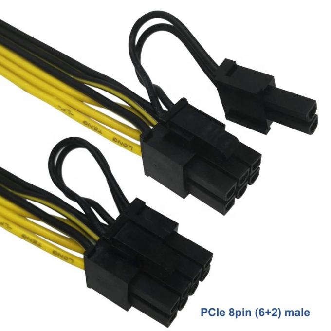 PCIe 8ピン 男性から2つ 8ピン 男性 PCI エクスプレス グラフィック ビデオ カード GPU スプリッター 電力 アダプター ケーブル 3
