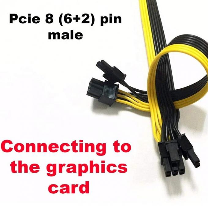 PCIe 8ピン 男性から2つ 8ピン 男性 PCI エクスプレス グラフィック ビデオ カード GPU スプリッター 電力 アダプター ケーブル 2