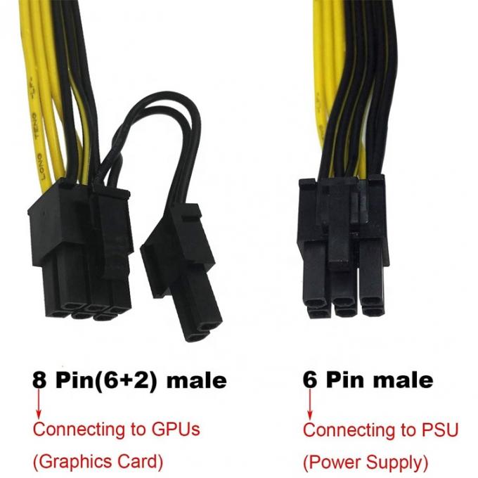 PCIE 6ピンから8ピンGPU ATXビデオグラフィックカード PCIE PCI エクスプレス電源ケーブル 1