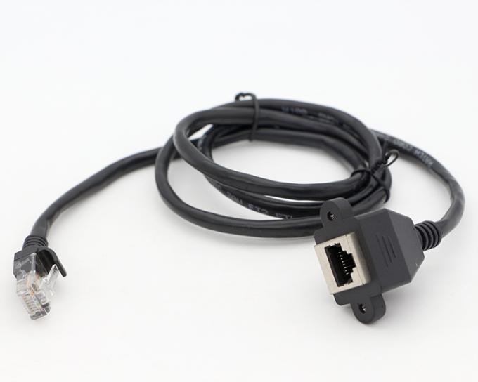 オーダーメイド 6FT スクリュー ロッキング スタッド ネットワーク イーサネット 女性ソケット RJ45 パネルマウント 拡張ケーブル 7