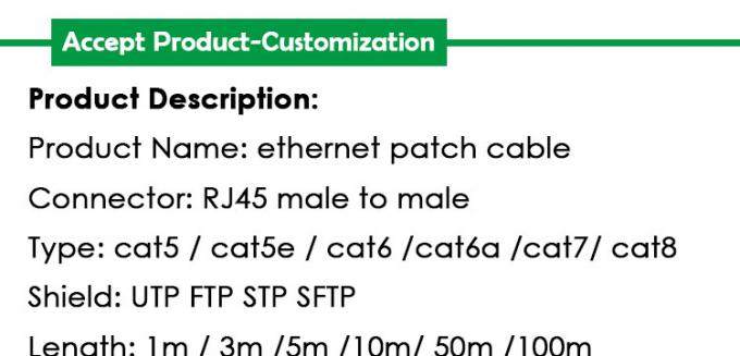 OEM 高品質 純クーパーシールド FTP UTP STP SFTP Cat5 Cat5e Cat6 Cat6a Cat7 Cat8 RJ45 イーサネット パッチラン ネットワークケーブル 0