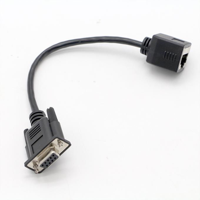 DB9 女性 RS232 シリアルから RJ45 女性ソケットケーブル 4
