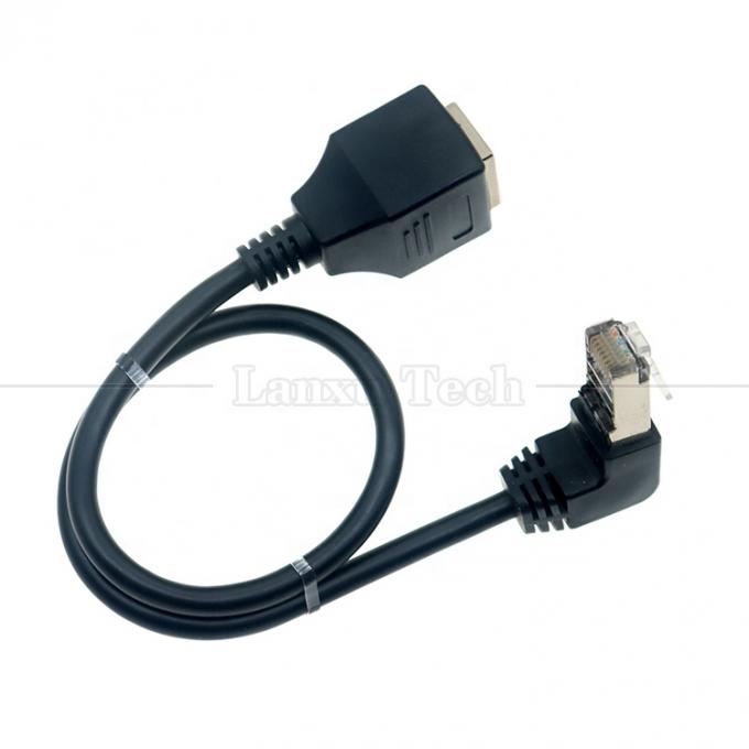 90度角 RJ45 男性からRJ45 女性ソケット Cat5e イーサネットLANケーブル 2