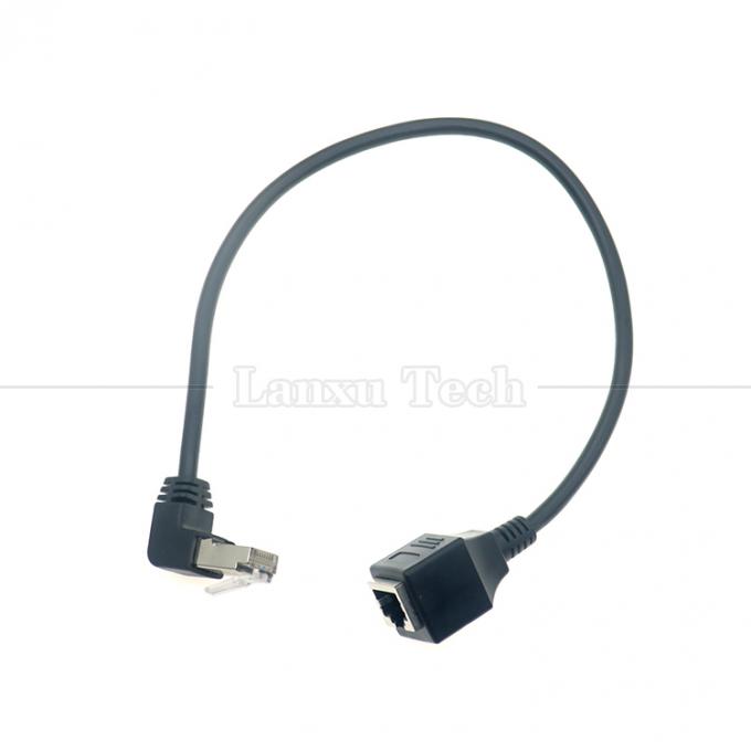 OEM STP UTP 90度 右角 RJ45 8P8C 男性からRJ45 女性ソケット Cat5e イーサネットケーブル 5