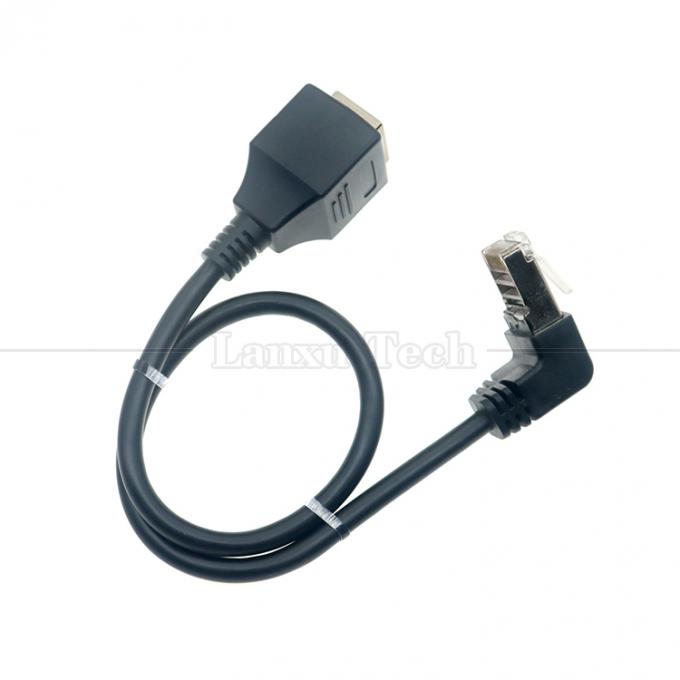 Cat5e 上下 左 右角 RJ45 男性からRJ45 女性ソケットパネル マウント イーサネットケーブル 0