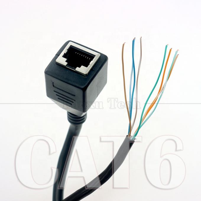 高品質のネットワークイーサネット Cta6 26AWG RJ45 8p8c 女性ソケットからオープン 缶詰の裸のワイヤー端ケーブル 0