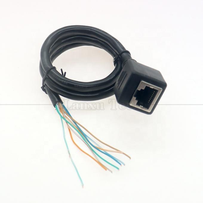高品質のネットワークイーサネット Cta6 26AWG RJ45 8p8c 女性ソケットからオープン 缶詰の裸のワイヤー端ケーブル 1