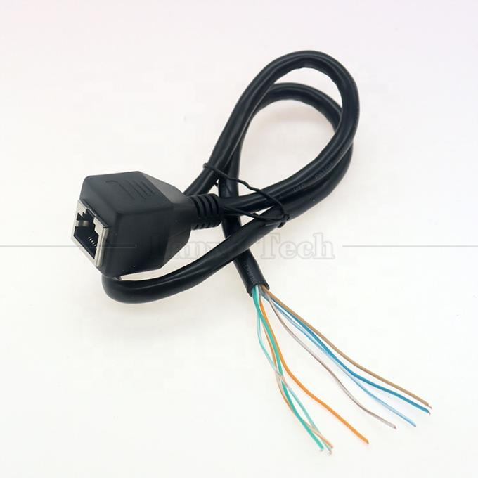 高品質のネットワークイーサネット Cta6 26AWG RJ45 8p8c 女性ソケットからオープン 缶詰の裸のワイヤー端ケーブル 4