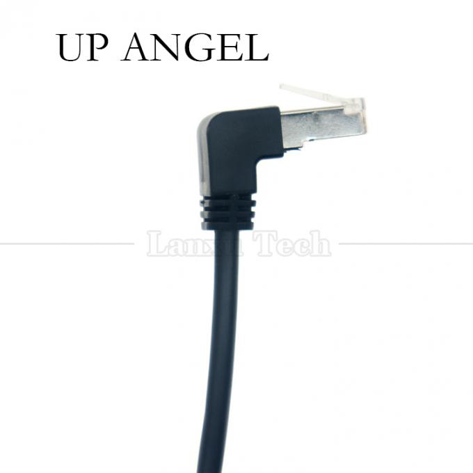 OEM STP UTP 90度 右角 RJ45 8P8C 男性からRJ45 女性ソケット Cat5e イーサネットケーブル 2