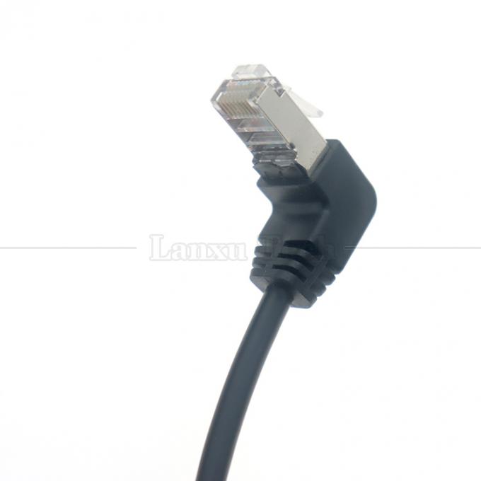 OEM STP UTP 90度 右角 RJ45 8P8C 男性からRJ45 女性ソケット Cat5e イーサネットケーブル 3