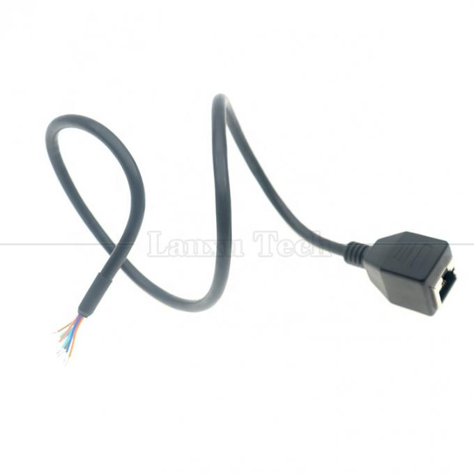 女性 RJ45 ジャックソケットからオープン 缶詰付き溶接 8ワイヤード 裸の端 ピグテール イーサネットネットワーク パッチランケーブル 4