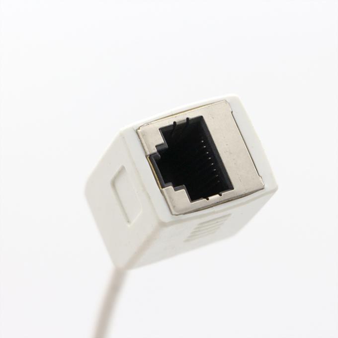 パーソナライゼーション ホワイト 女性 RJ45 ソケット オープン 缶詰 溶接 4 ワイヤー 裸の端 豚尾ケーブル 1