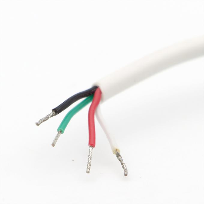 パーソナライゼーション ホワイト 女性 RJ45 ソケット オープン 缶詰 溶接 4 ワイヤー 裸の端 豚尾ケーブル 2