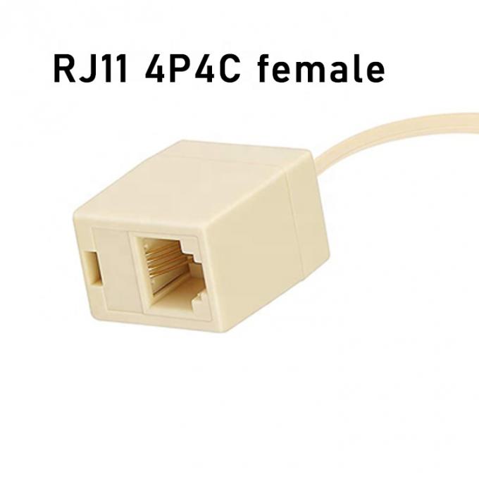 イーサネット RJ45 8P8C 男性から電話 RJ11 4P4C 女性 ソケット ADSL コンネクタ 変換器 拡張ケーブル アダプター 2