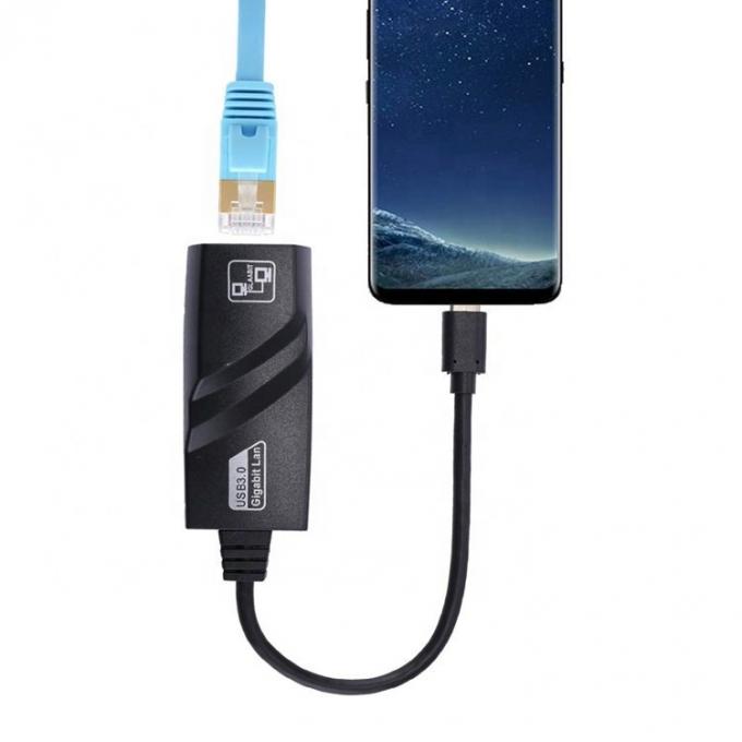 高互換性USB 3.1タイプC メスからギガビットRJ45イーサネットネットワークLANアダプター 4