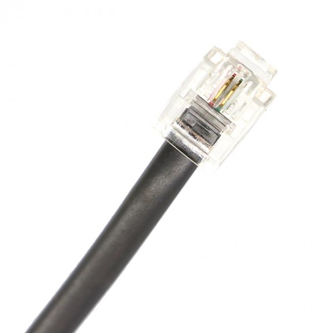 1M シールドインターコム Cat3 RJ11 6P2C 電話ADSLケーブル 1