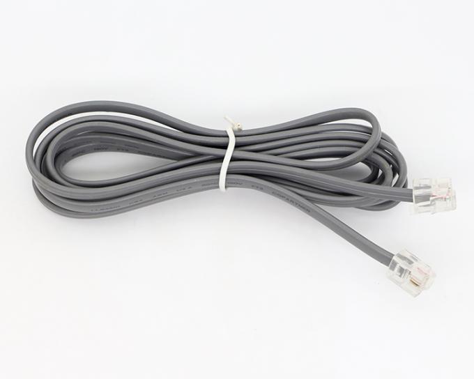 1M シールドインターコム Cat3 RJ11 6P2C 電話ADSLケーブル 2
