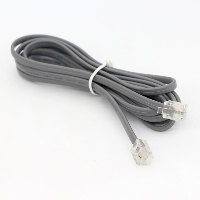 1M シールドインターコム Cat3 RJ11 6P2C 電話ADSLケーブル 3