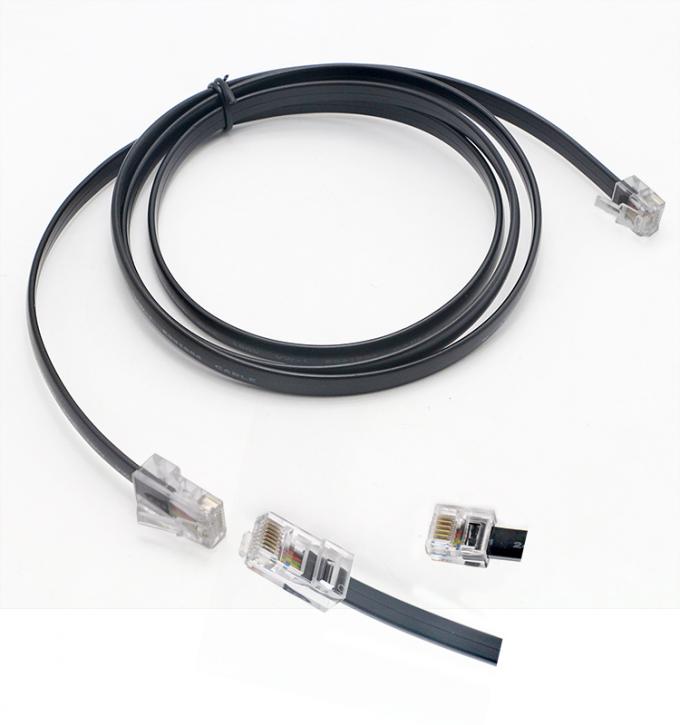 カスタム ブラック RJ45 8P8C から DSL RJ11 6P4C 電話 モデム ワンケーブル 0