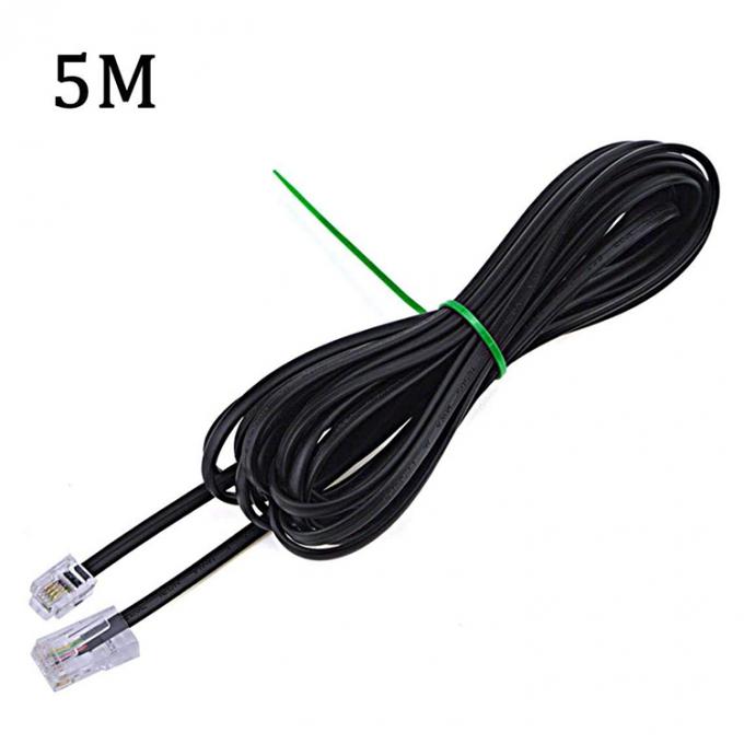 カスタム ブラック RJ45 8P8C から DSL RJ11 6P4C 電話 モデム ワンケーブル 5