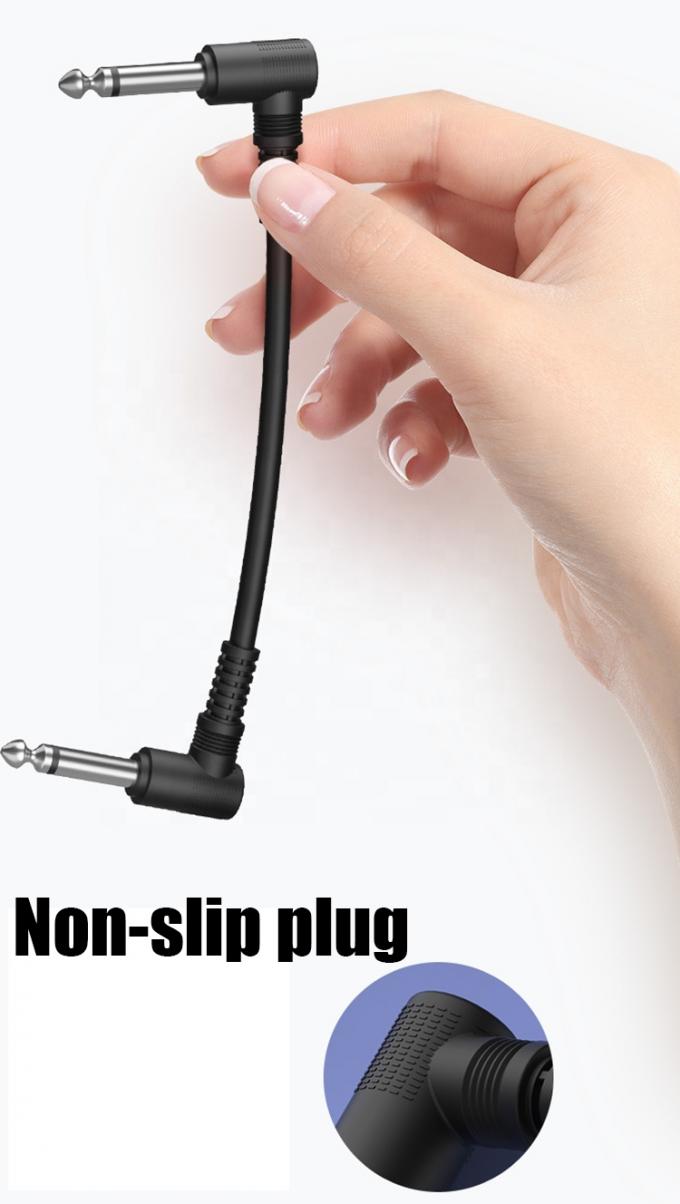 オーダーメイド 15cm 90度 角 1/4 TS ジャック 電気楽器 ギター パッチケーブル 1