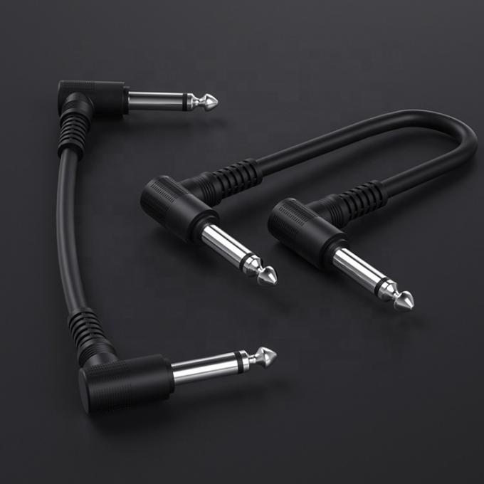 オーダーメイド 15cm 90度 角 1/4 TS ジャック 電気楽器 ギター パッチケーブル 2
