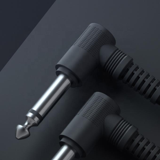 オーダーメイド 15cm 90度 角 1/4 TS ジャック 電気楽器 ギター パッチケーブル 3