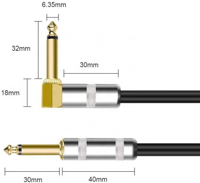 10FT 耐久性 青色 帯状 90 度 角直 1/4 TS ジャック 電気楽器 ギター パッチケーブル 1
