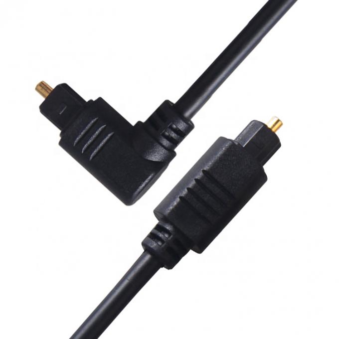 高品質の90度アングル 24K ゴールド SPDIF デジタル オプティカル オーディオ トスリンク ケーブル PS4 テレビ 2