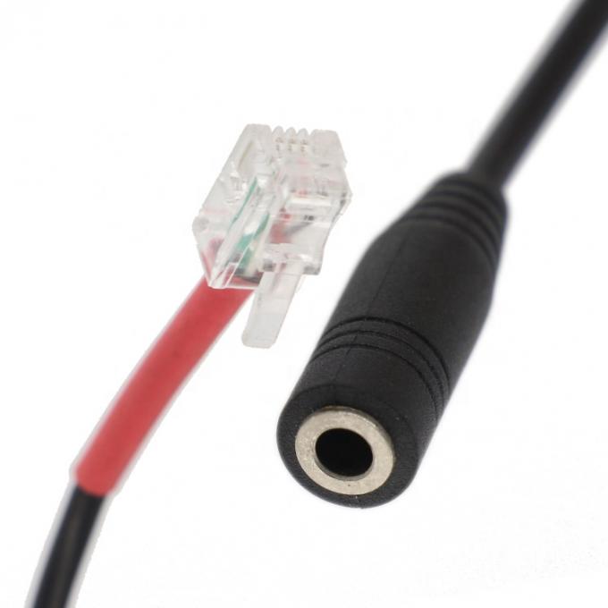 RJ9 RJ10 女性 3.5mm CTIAプラグ オーディオ ジャック ヘッドセット アダプタケーブル オフィス電話 4