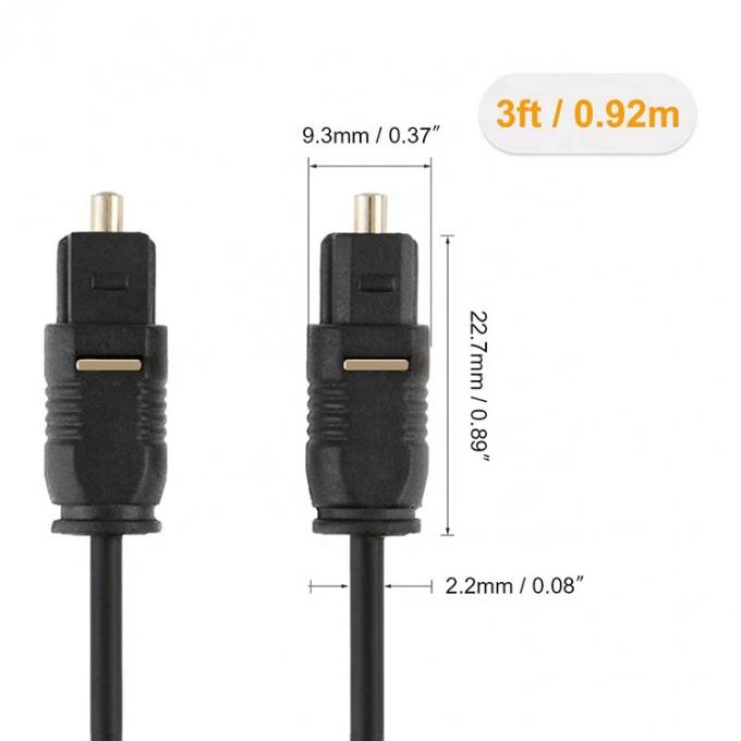 高品質 薄型 1M 2M 3M 5M ファイバー オプティック トスリンク Spdif ゴールド オプティック デジタル オーディオケーブル 5