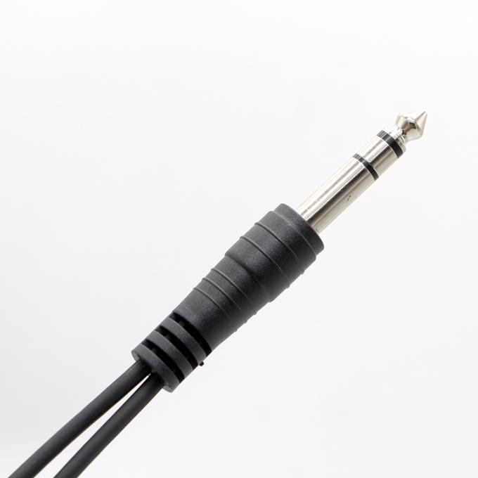スプリッタ 男性から女性 6.35mm 3.5mm TRS ジャック マイクロフォン オーディオケーブル 4
