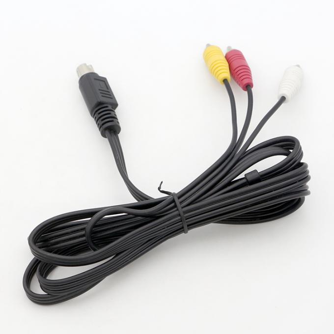 9ピン ミニディンから3 RCA Sビデオオーディオケーブル テレビディスプレイ オーディオビデオ受信機 4