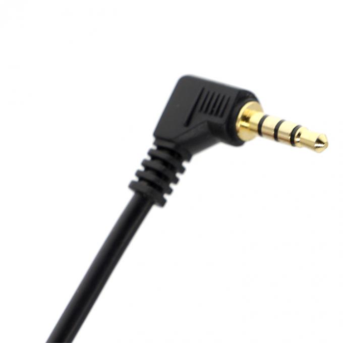 カスタム3ポール右角 2.5mm TRSから3.5mm Mono TRRS Auxステレオオーディオジャックケーブル 1