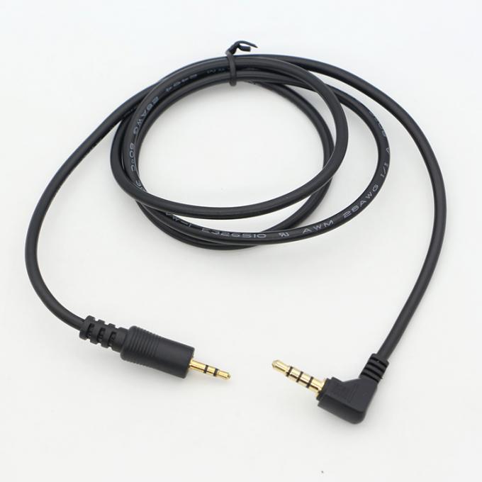 カスタム3ポール右角 2.5mm TRSから3.5mm Mono TRRS Auxステレオオーディオジャックケーブル 3