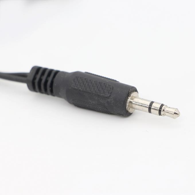 カスタム 3.5mm ジャック 1 男性から2 女性 Y スプリッター ヘッドフォン ジャック マイク PC オーディオ TRS スプリッターケーブル 1