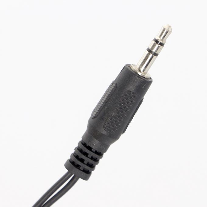 カスタム 3.5mm ジャック 1 男性から2 女性 Y スプリッター ヘッドフォン ジャック マイク PC オーディオ TRS スプリッターケーブル 2