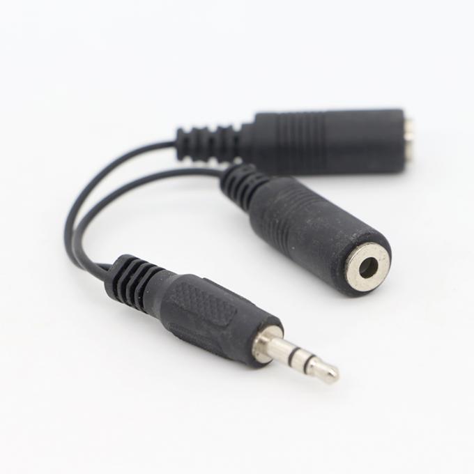 カスタム 3.5mm ジャック 1 男性から2 女性 Y スプリッター ヘッドフォン ジャック マイク PC オーディオ TRS スプリッターケーブル 7