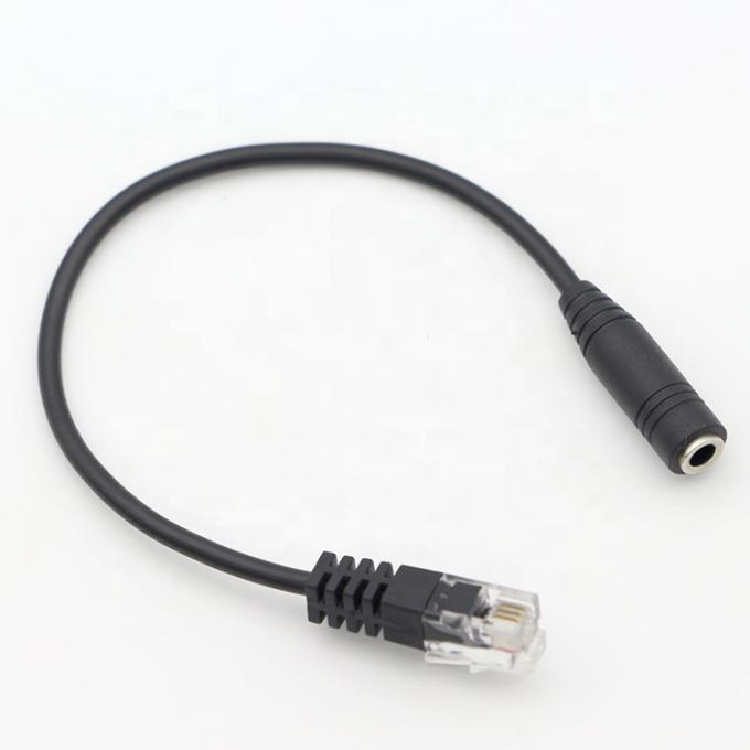 CUSTOM RJ9 RJ10 女性用 3.5mm オーディオ ジャック ヘッドセット アダプタケーブル オフィス電話 6