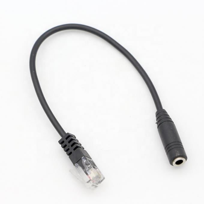 CUSTOM RJ9 RJ10 女性用 3.5mm オーディオ ジャック ヘッドセット アダプタケーブル オフィス電話 3
