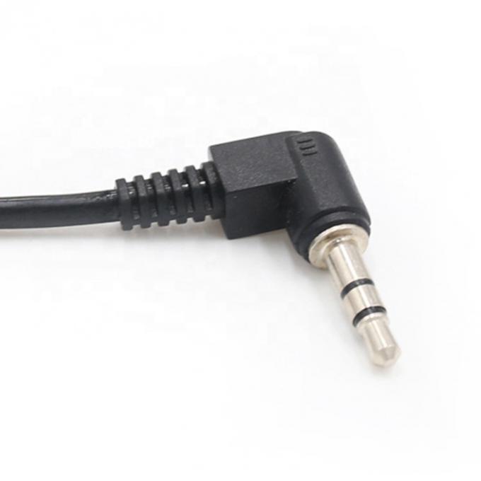 OEM 1m 巻き 男性から男性 90度 右角 3.5mm TRS ステレオオーディオ ジャックケーブル 2