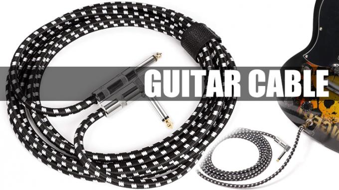 OEM 1M 1/4 インチ 6.35mm TS 右角 楽器 アクセサリー バス 増幅器 ペダル ギター ジャック パッチケーブル 2