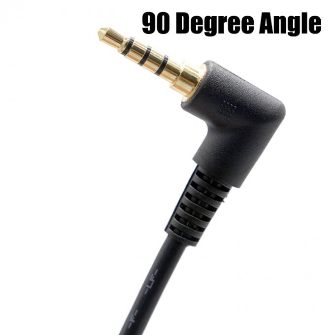 OEM 90度 右角 3.5mm TRRS ジャック 男性から3.5mm TRRS ジャック 男性オーディオケーブル 3